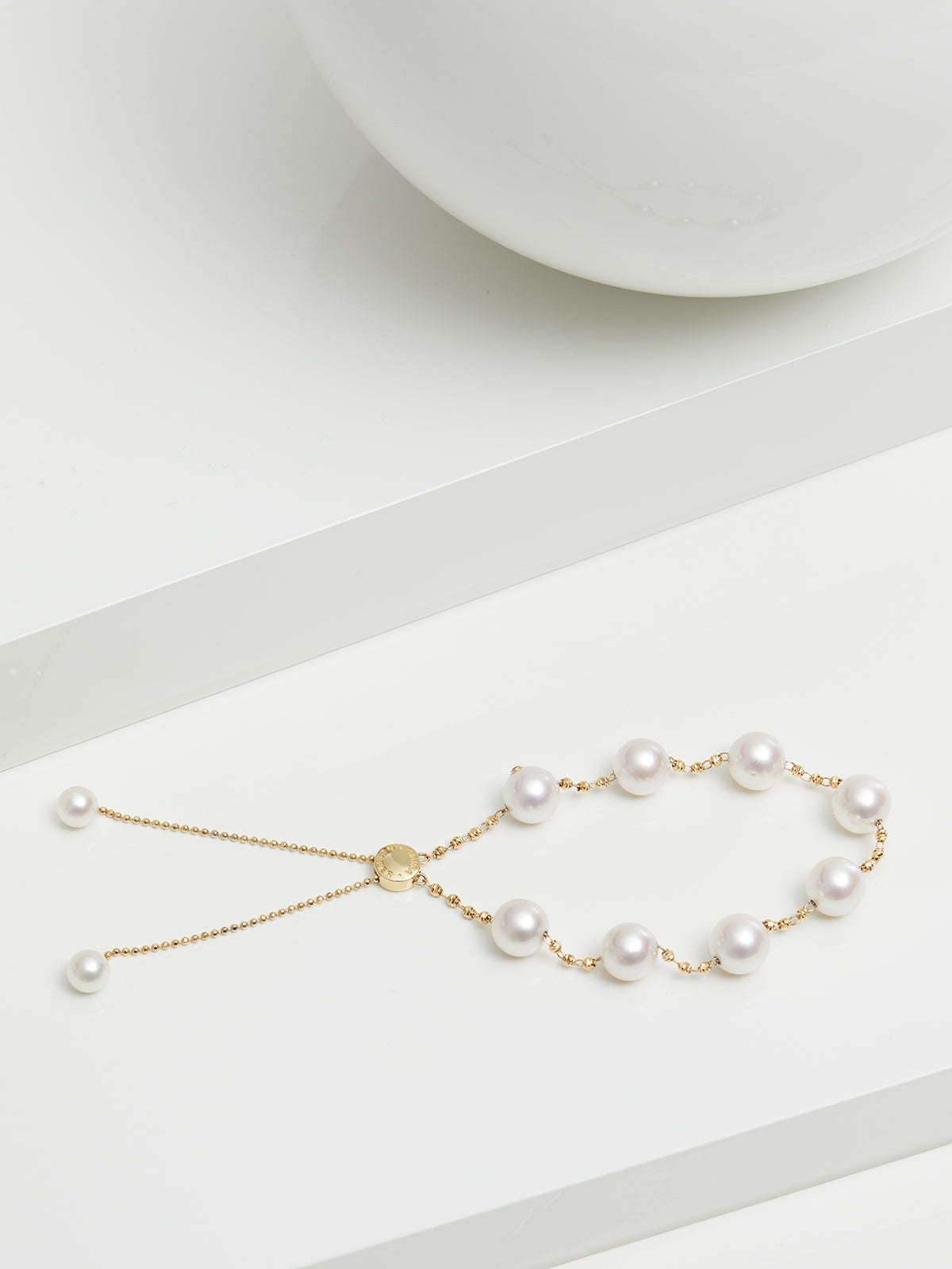 Náramok YANA NESPER zlatý s perlami Akoya