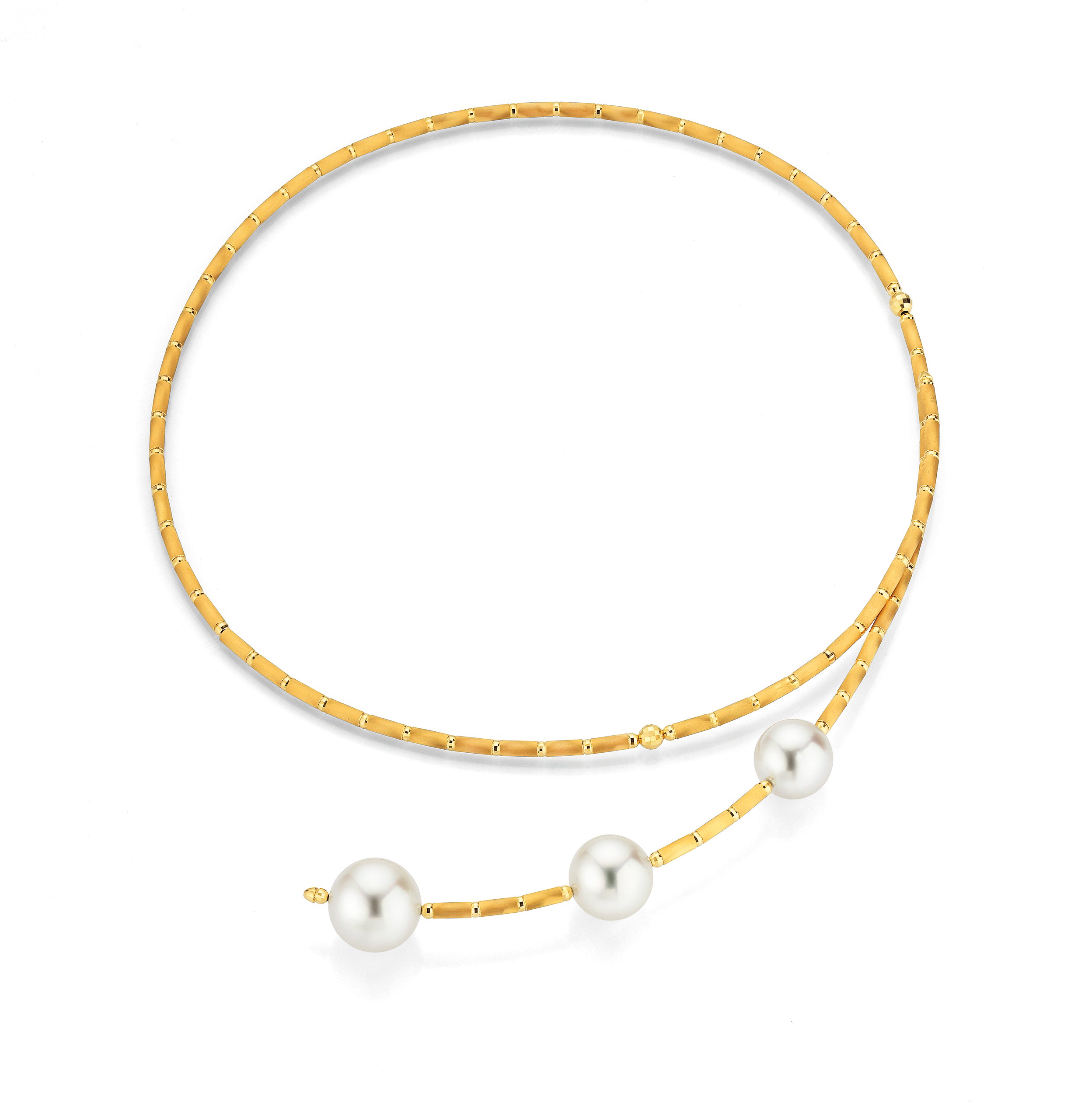 Náhrdelník YANA NESPER Elegantný perlový choker zo žltého zlata