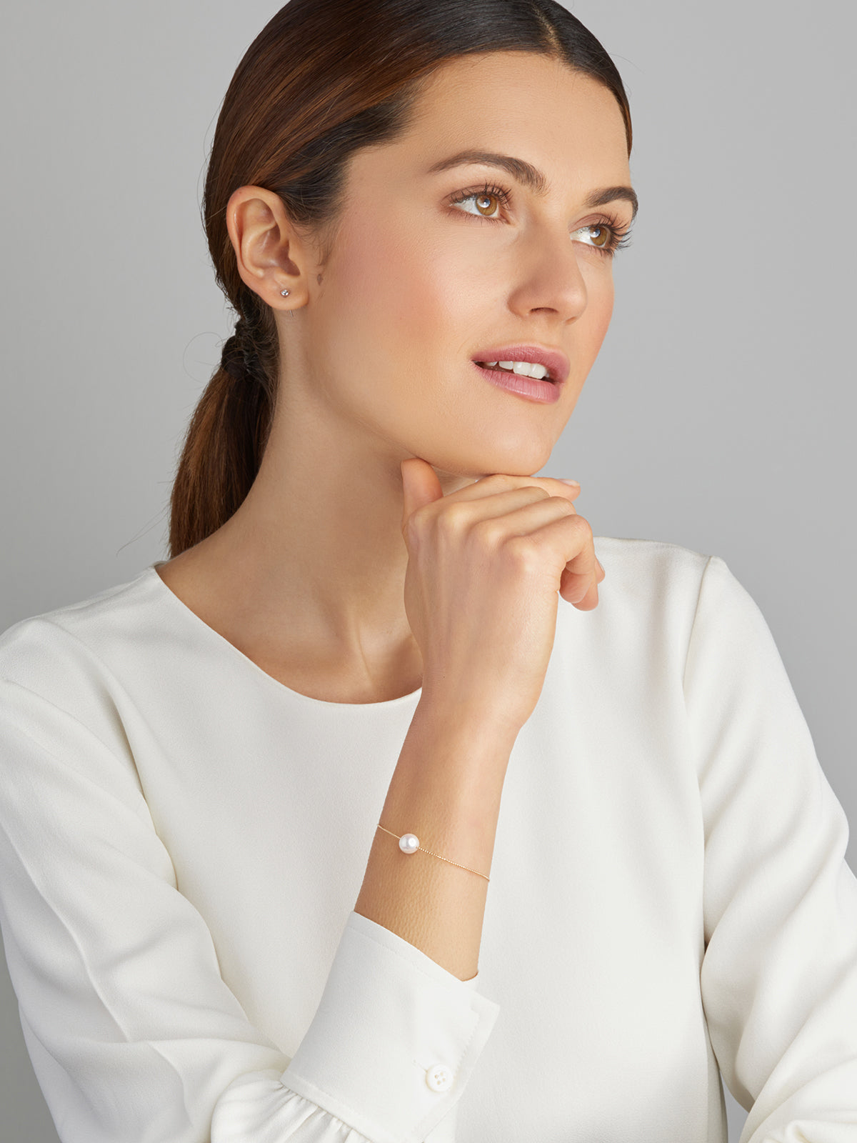 Náramok YANA NESPER zo žltého zlata s perlou Akoya