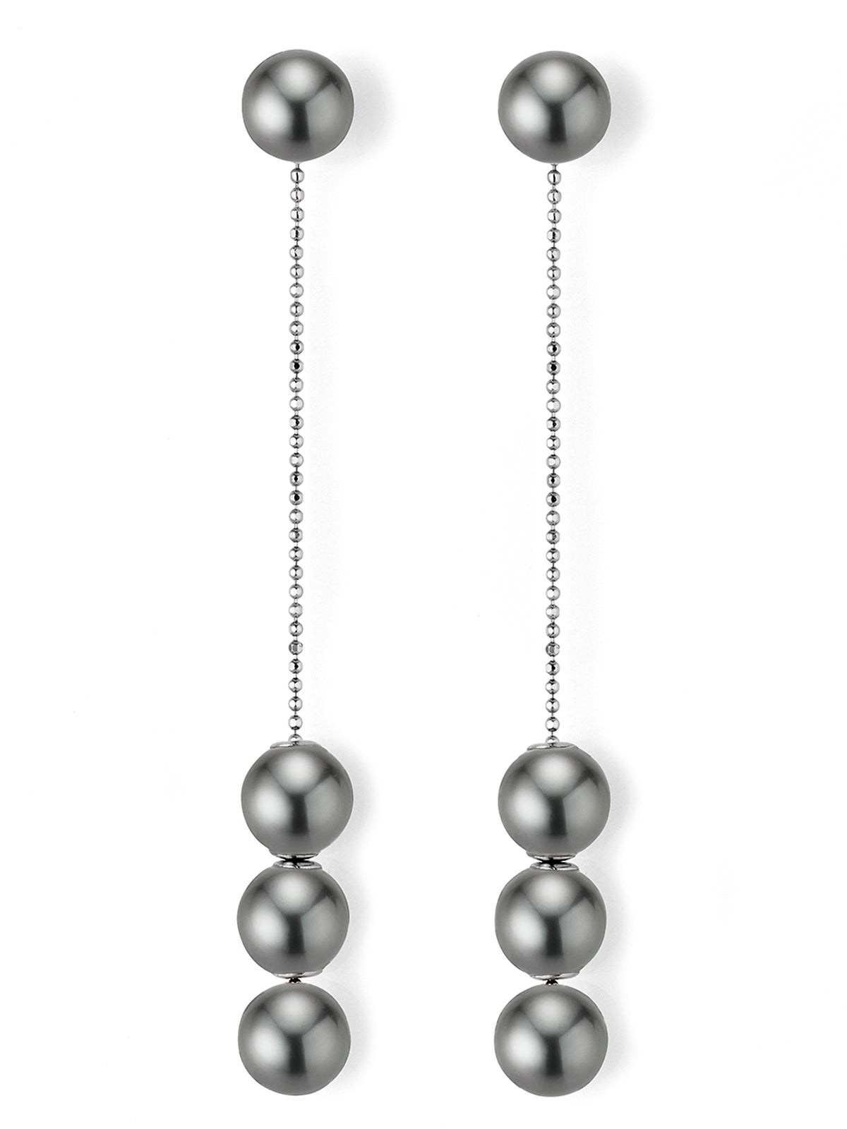 Náušnice YANA NESPER z bieleho zlata s perlami Tahiti