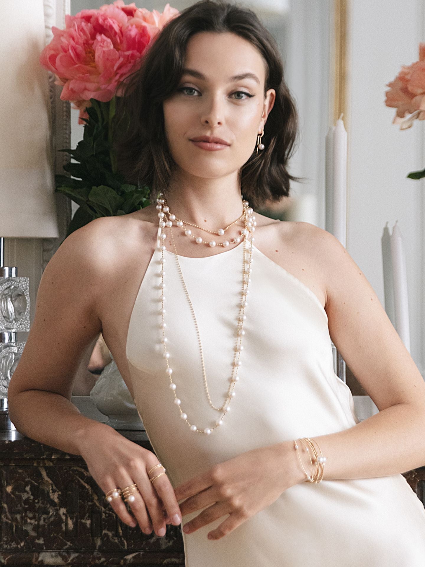 Náhrdelník YANA NESPER zlatý s perlou Akoya