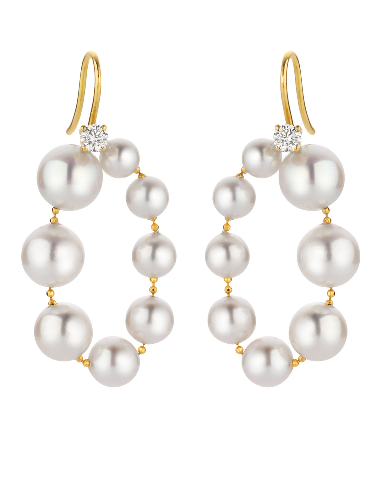 Náušnice YANA NESPER transformovateľné s perlami Akoya