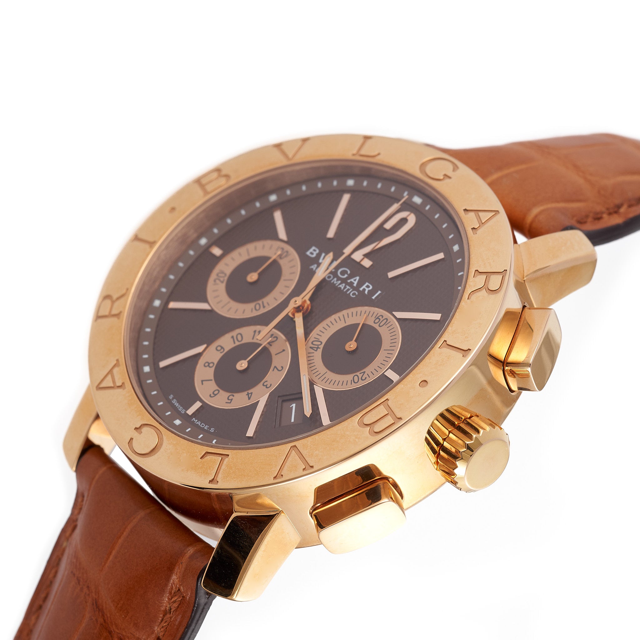 BVLGARI Bulgari Rare 18K Gold Automatic Chronograph