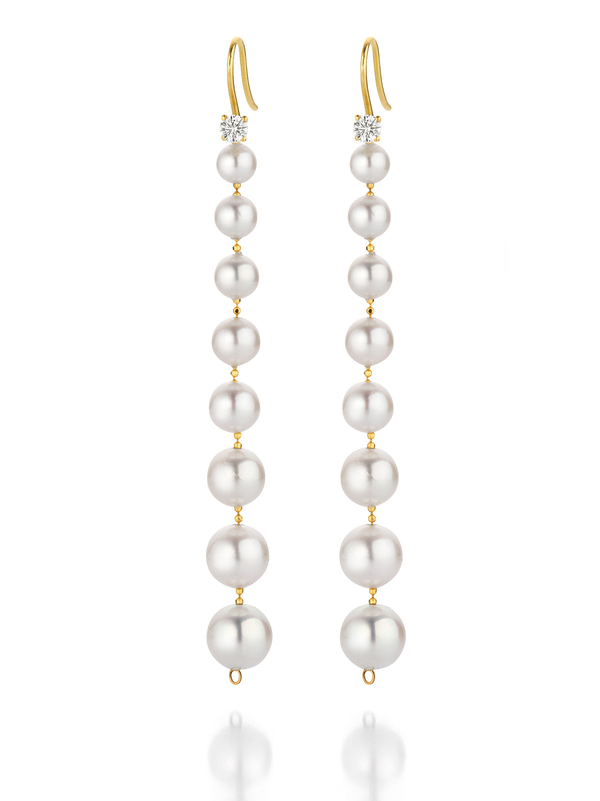 Náušnice YANA NESPER transformovateľné s perlami Akoya