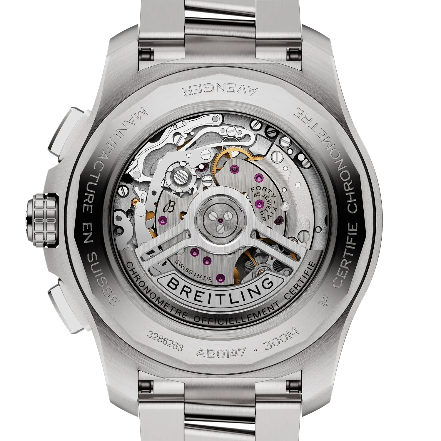 Breitling Avenger B01 Chronograph 44 AB0147101C1A1 — zadná strana