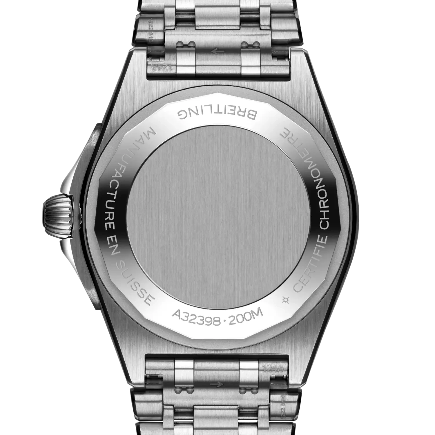 Breitling Chronomat Automatic GMT 40 A32398101B1A1 — zadná strana s gravírovaním