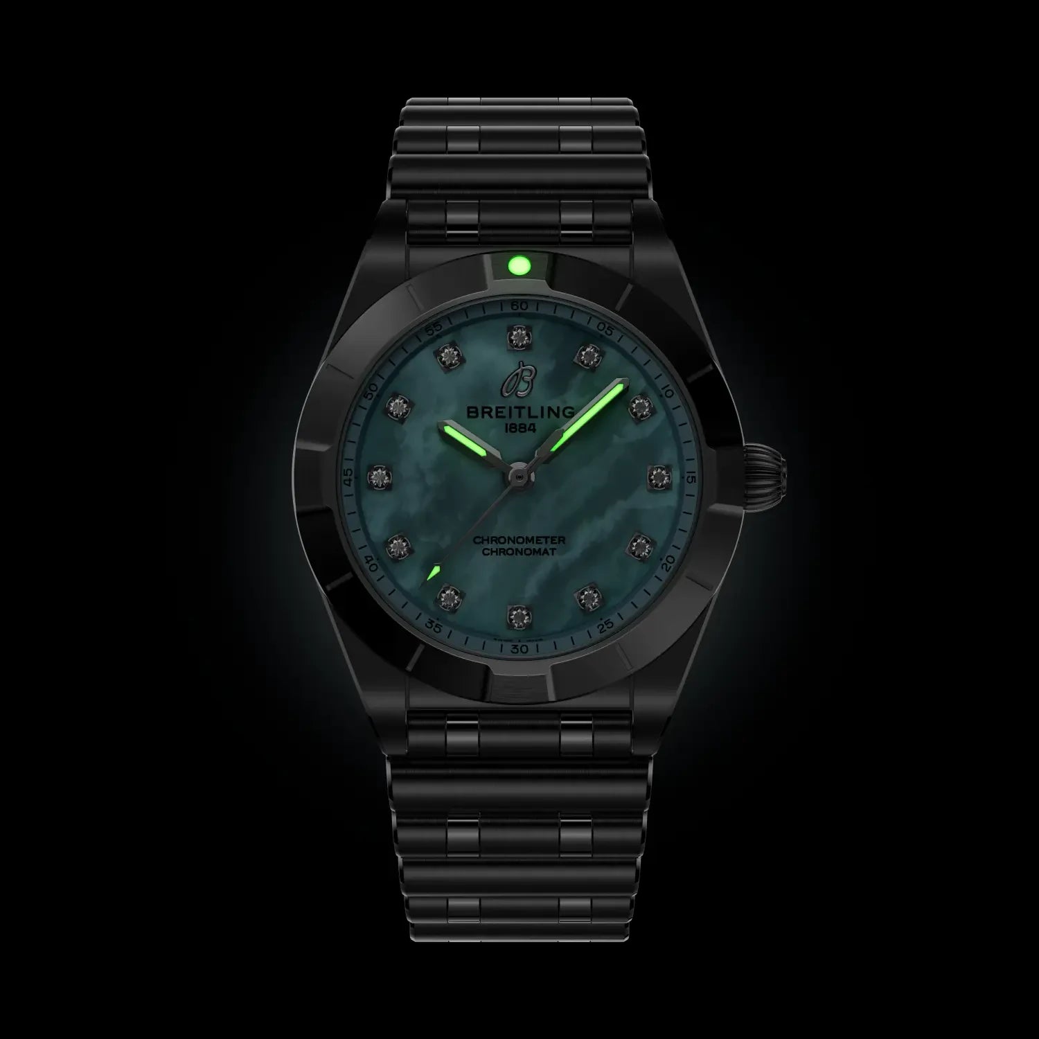 Breitling Chronomat 28 A72310101C1A1 — lume shot