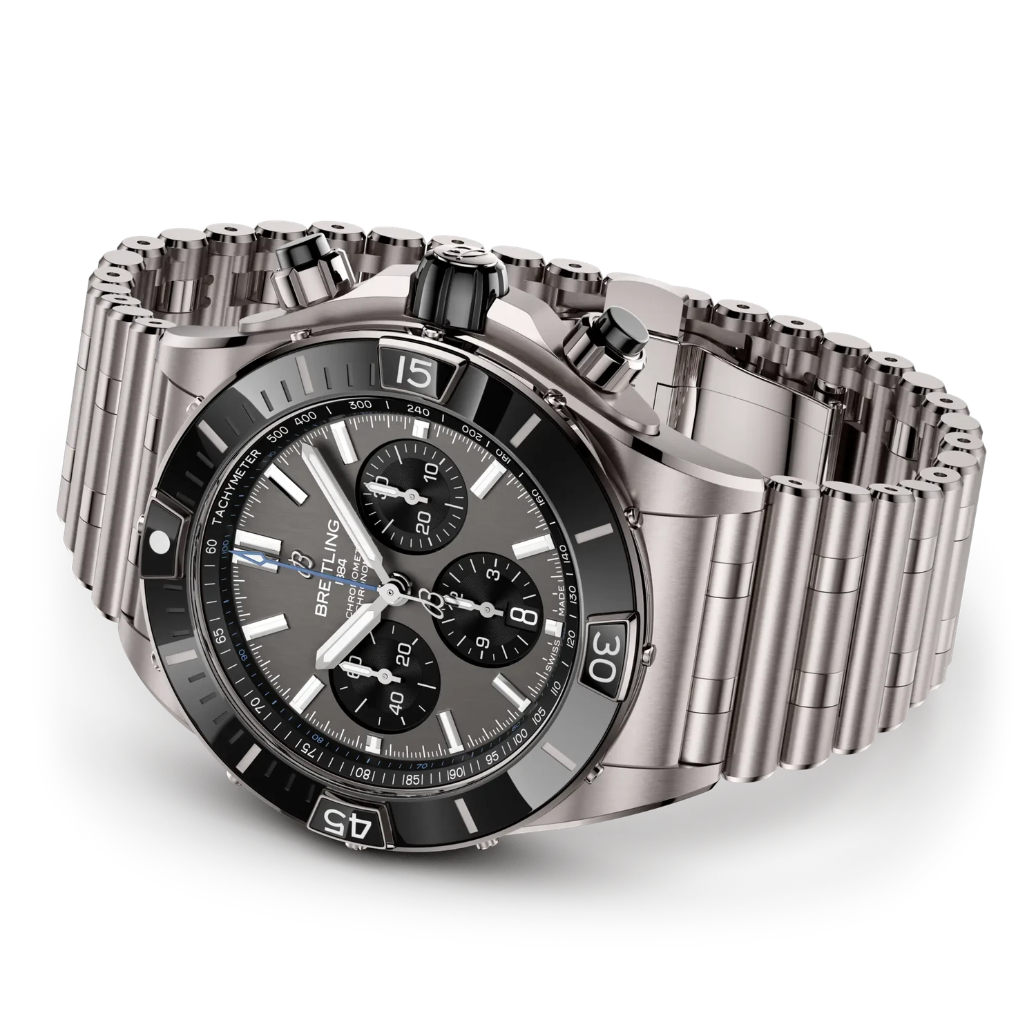 Breitling Super Chronomat B01 44 Titanium EB0136251M1E1 — bočný profil