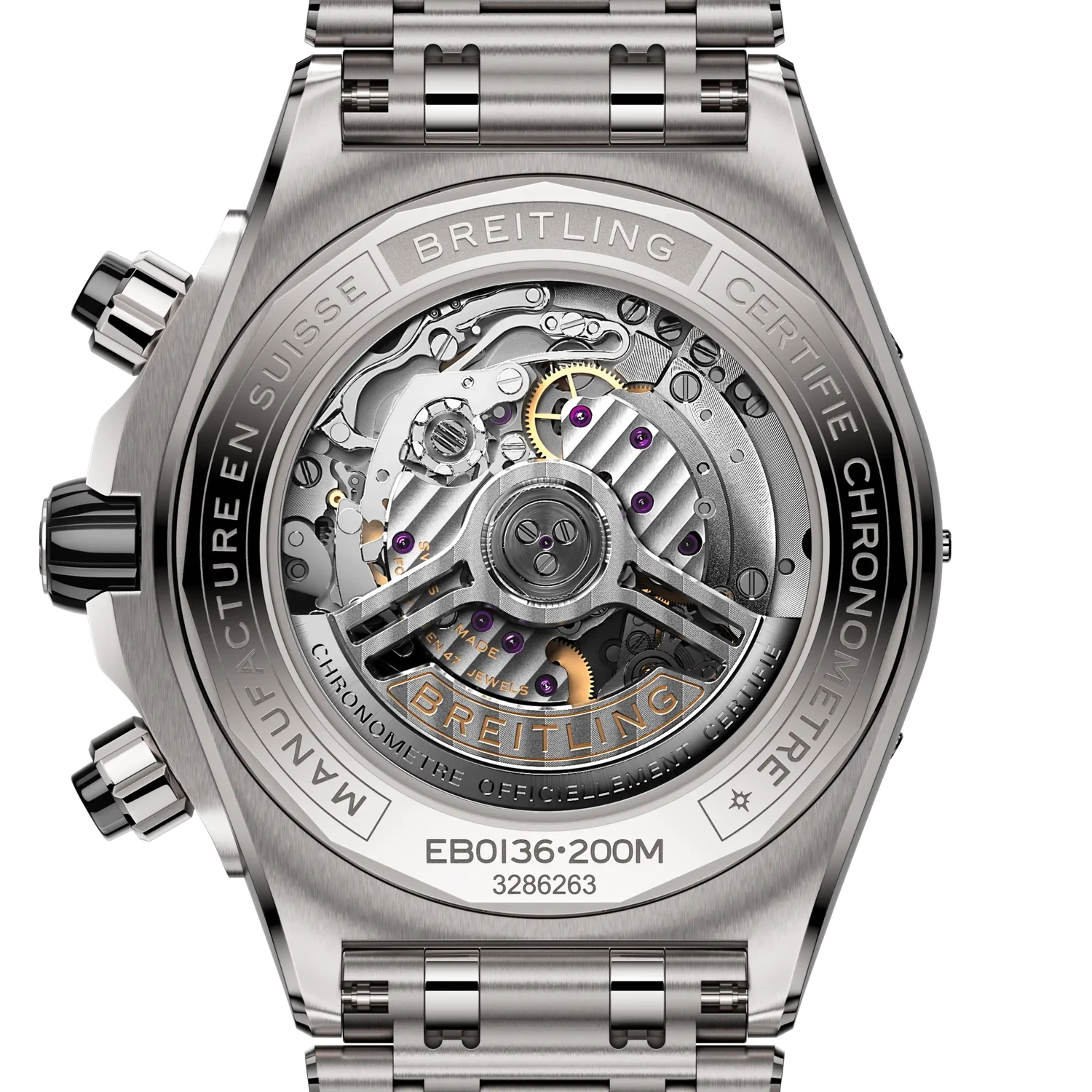 Breitling Super Chronomat B01 44 Titanium EB0136251M1E1 — zadná strana