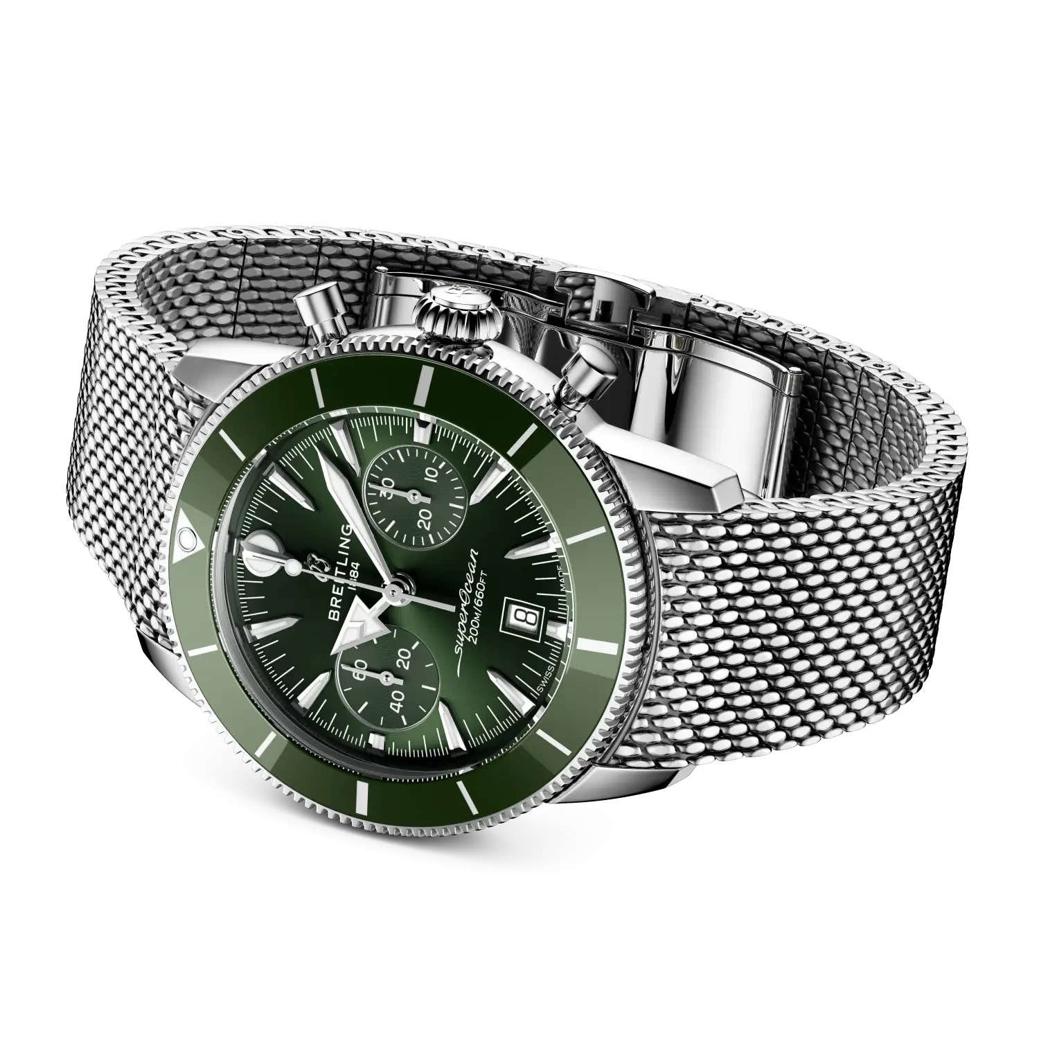 Breitling Superocean Heritage B01 Chronograph 42 AB0156361L1A1 — bočný profil