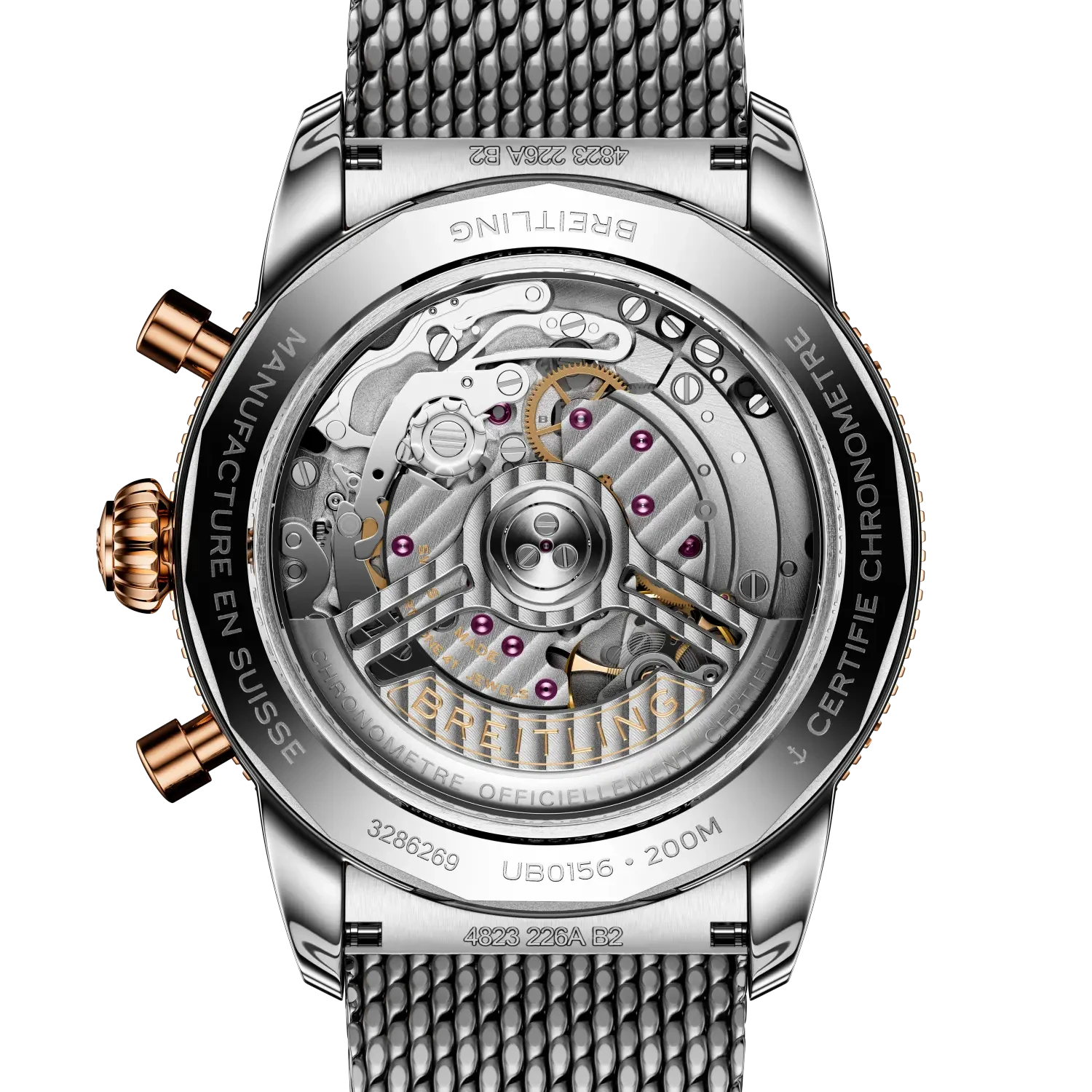 Breitling Superocean Heritage B01 Chronograph 42 UB0156H11B1A1 — zadná strana