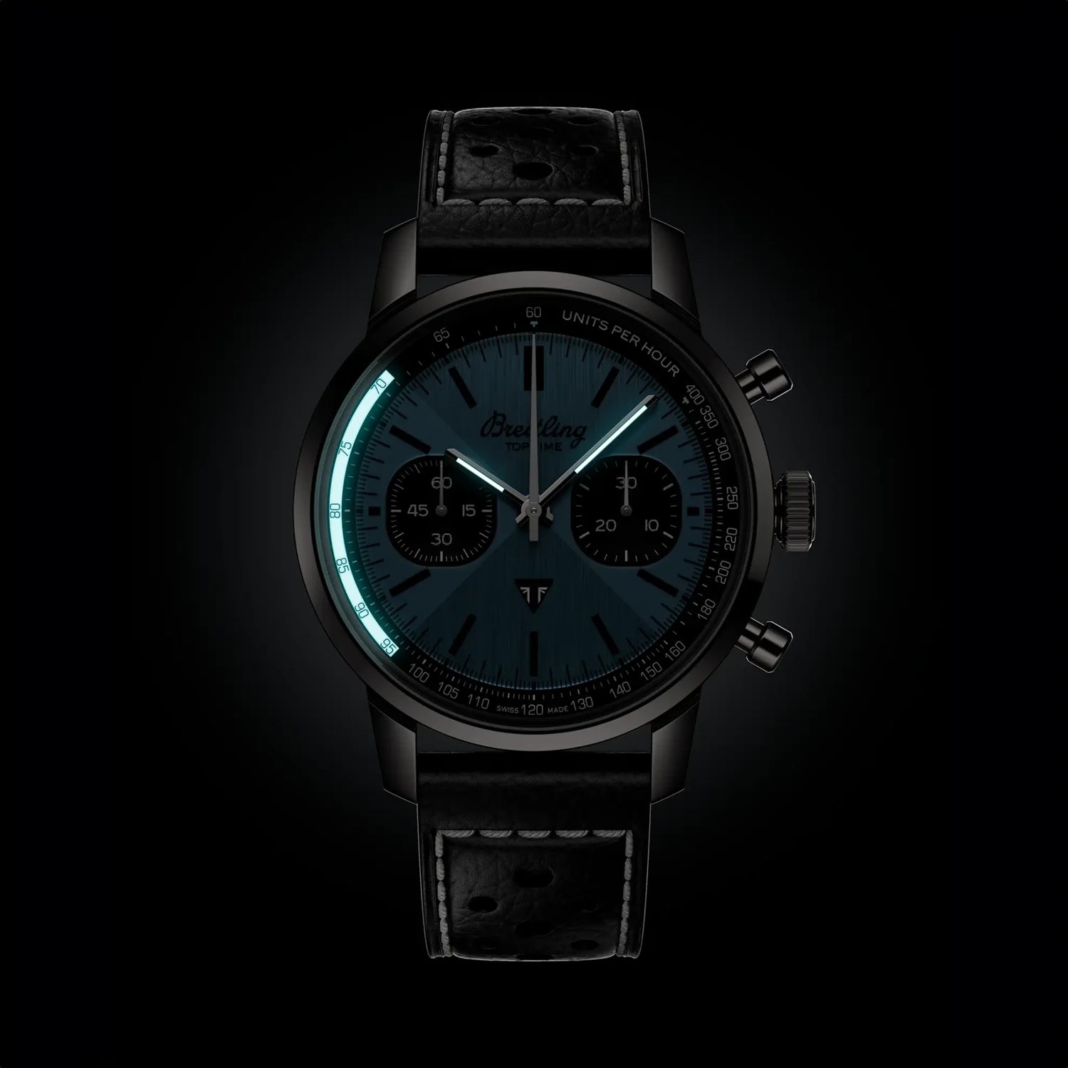 Breitling Top Time Triumph AB01764A1C1X1 — lume shot