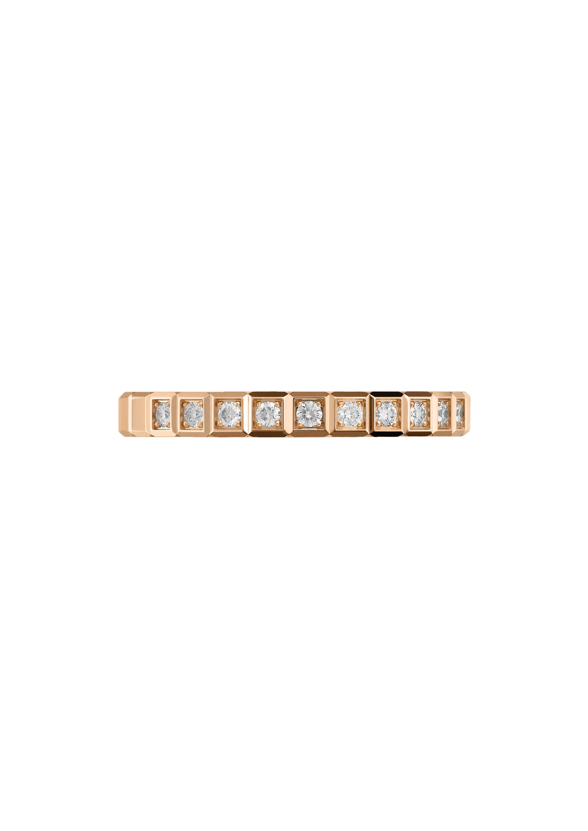 Chopard Ice Cube prsteň z etického ružového zlata s diamantmi