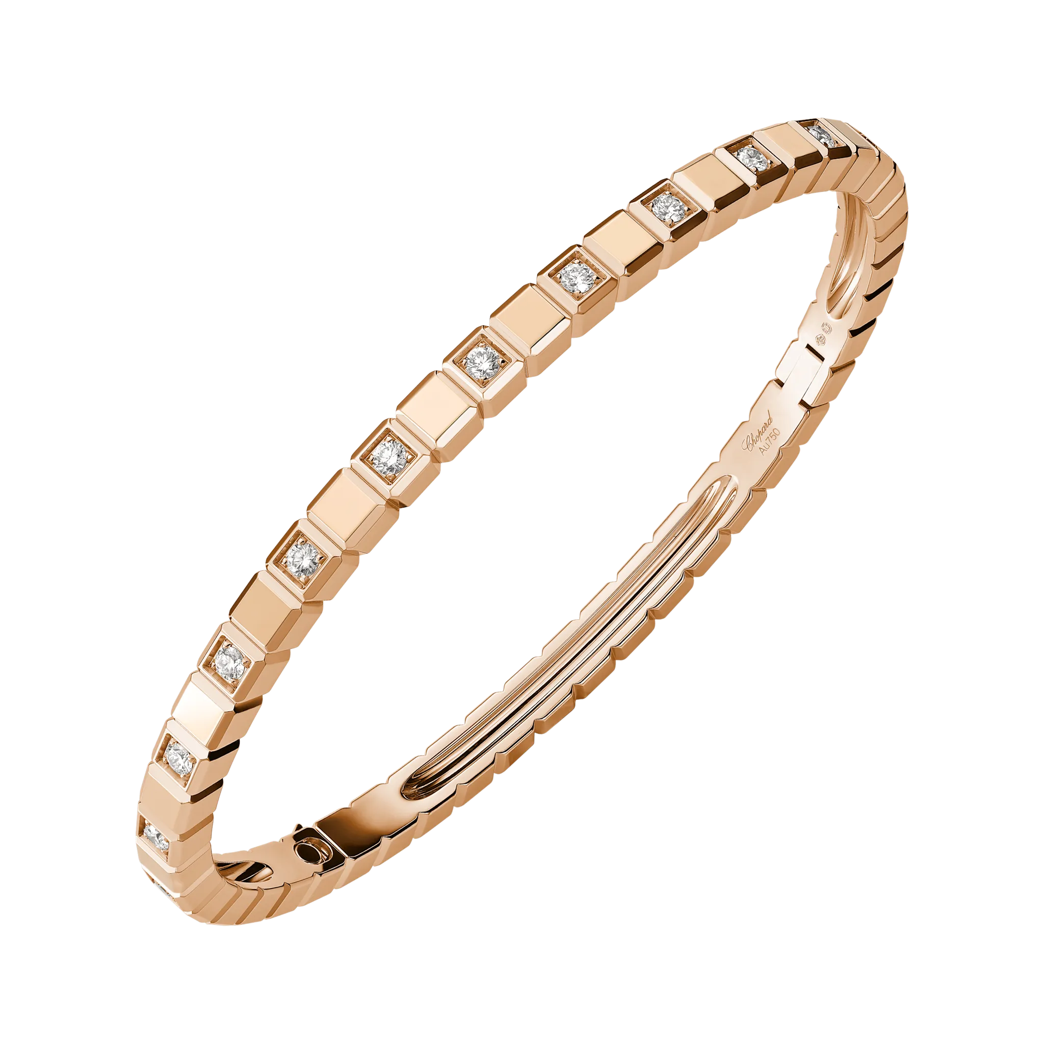 Chopard Ice Cube náramok, etické ružové zlato, polovičný pavé diamantov