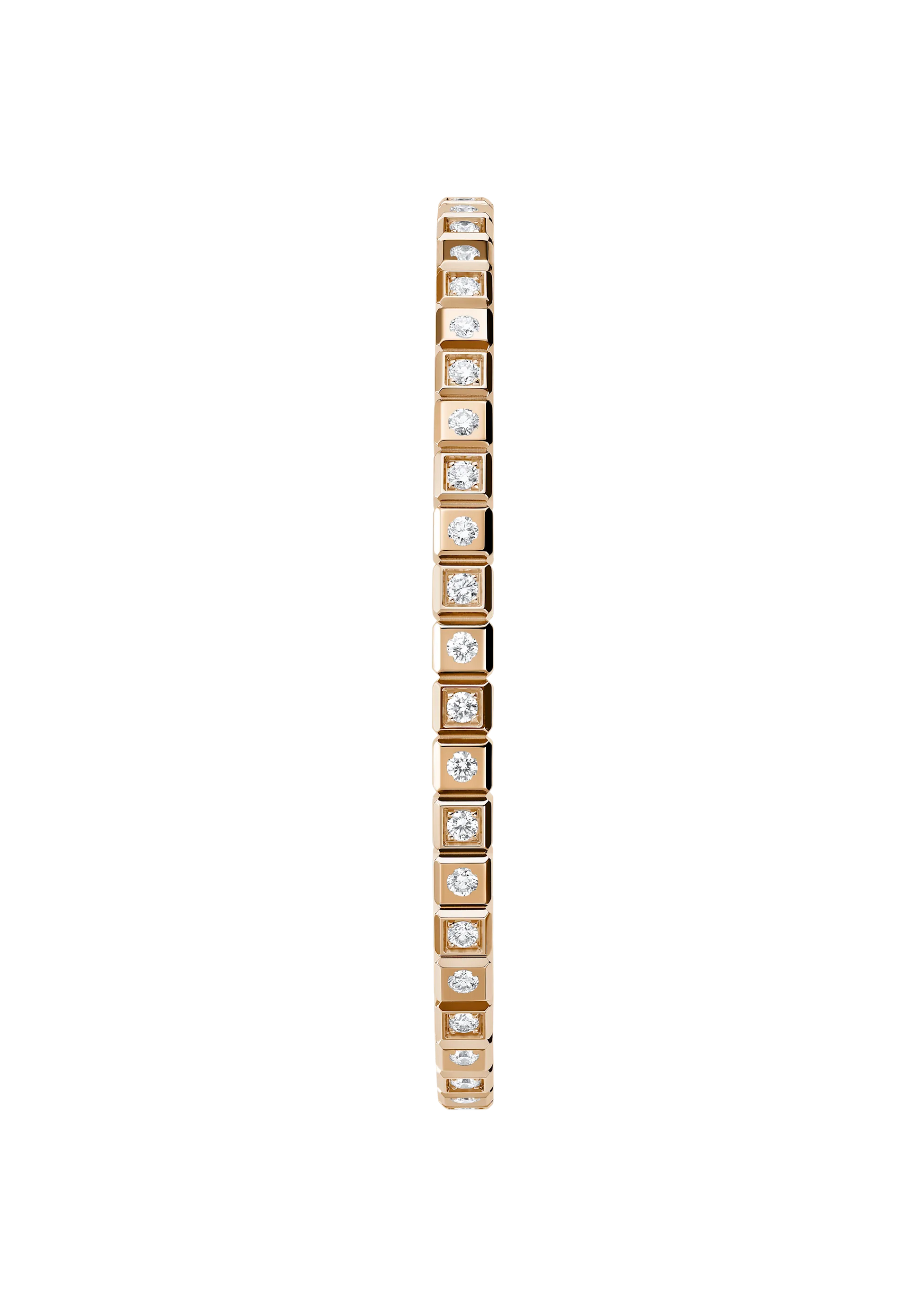 Chopard Ice Cube náramok, etické ružové zlato, polovičný pavé diamantov