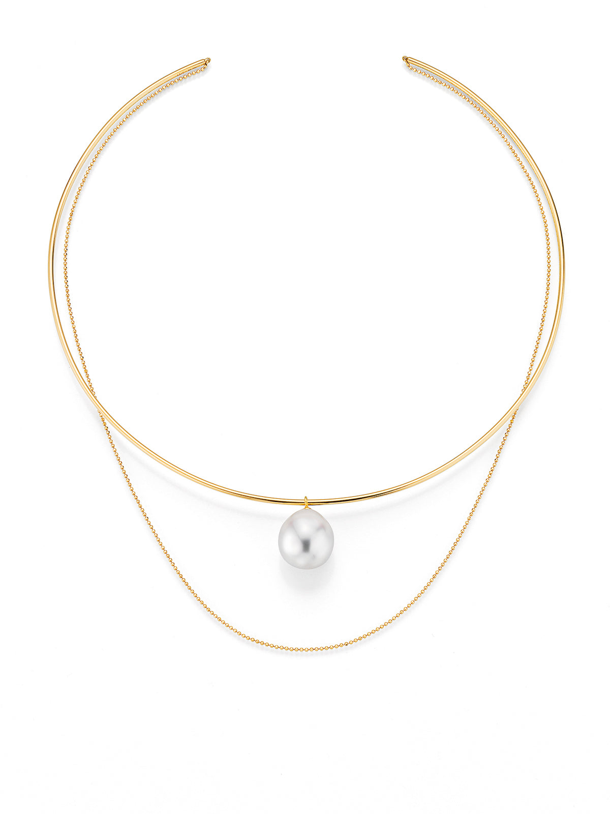 Náhrdelník YANA NESPER zo žltého zlata s perlou z Južného mora